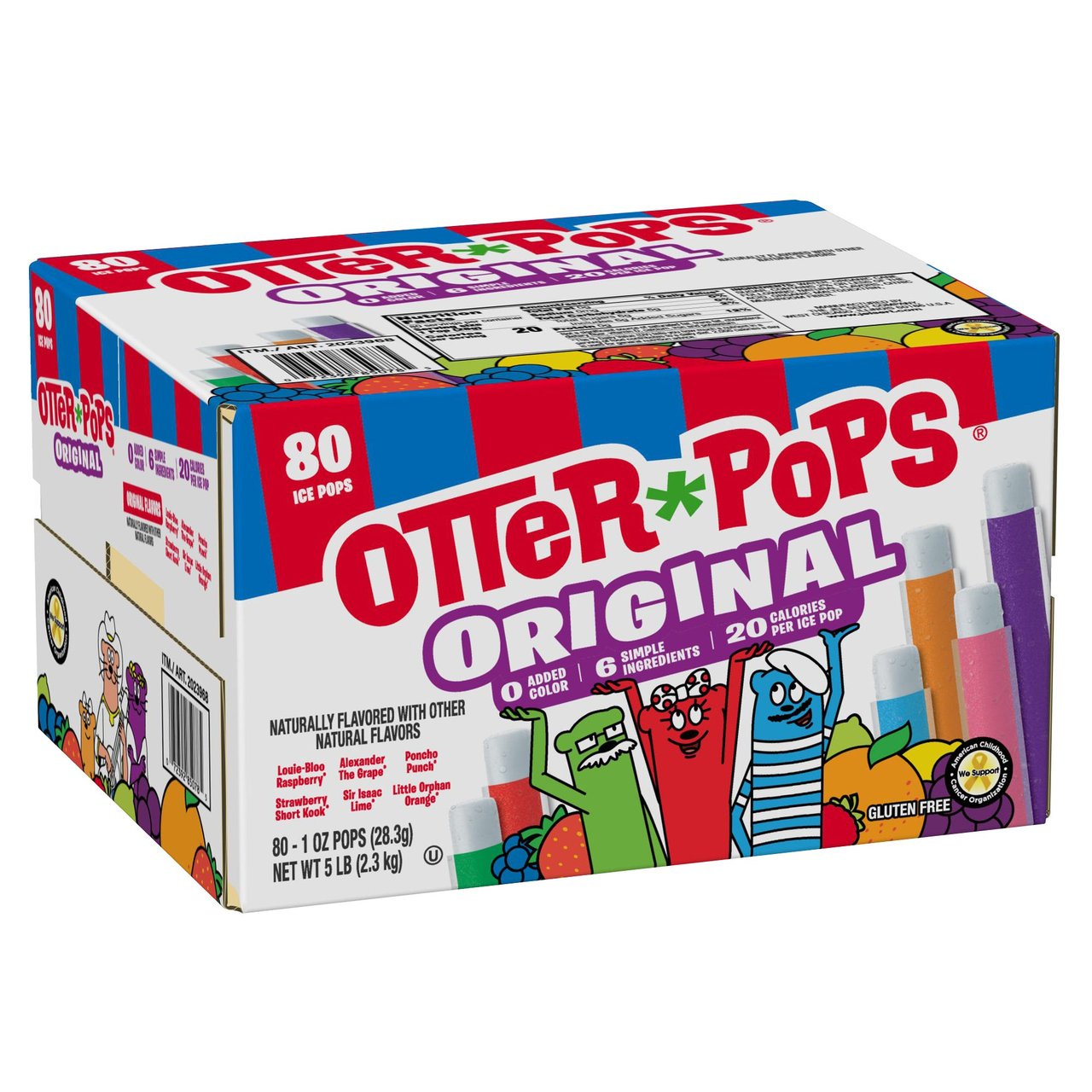 Otter Pops Assorted Ice Pops, 80 ct / 1 oz - Image 1