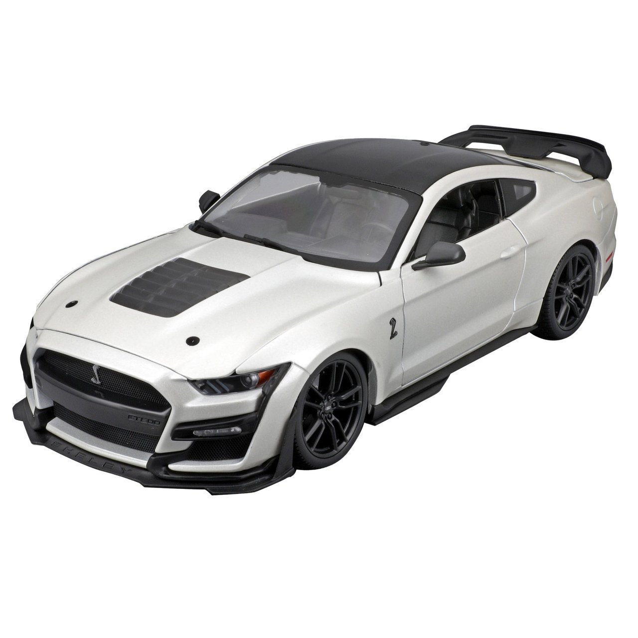 Maisto 2020 Mustang Shelby GT500 Carbon Fiber Track Pack 1:18 Special Edition Die-Cast Model - Metallic White - Image 1