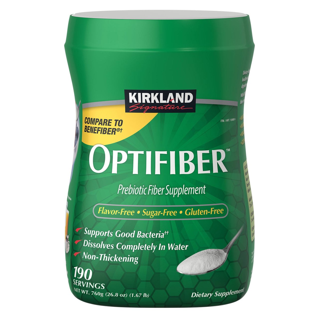 Kirkland Signature OptiFiber Powder Fiber Supplement, 190 Servings