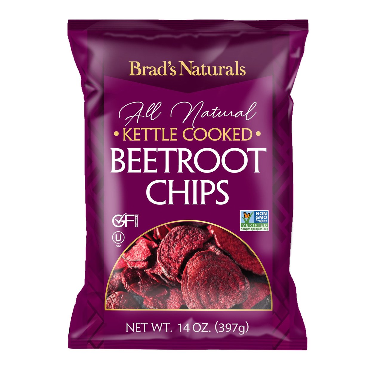 Brad's Naturals Kettle Cooked Beetroot Chips 14 oz - Image 1