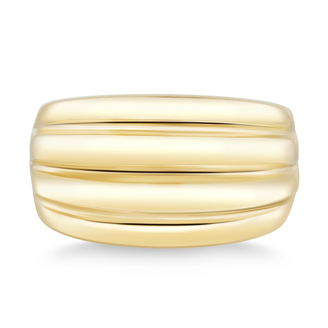 14kt Yellow Gold Polished Wrap Band Made in Italy - Image 1