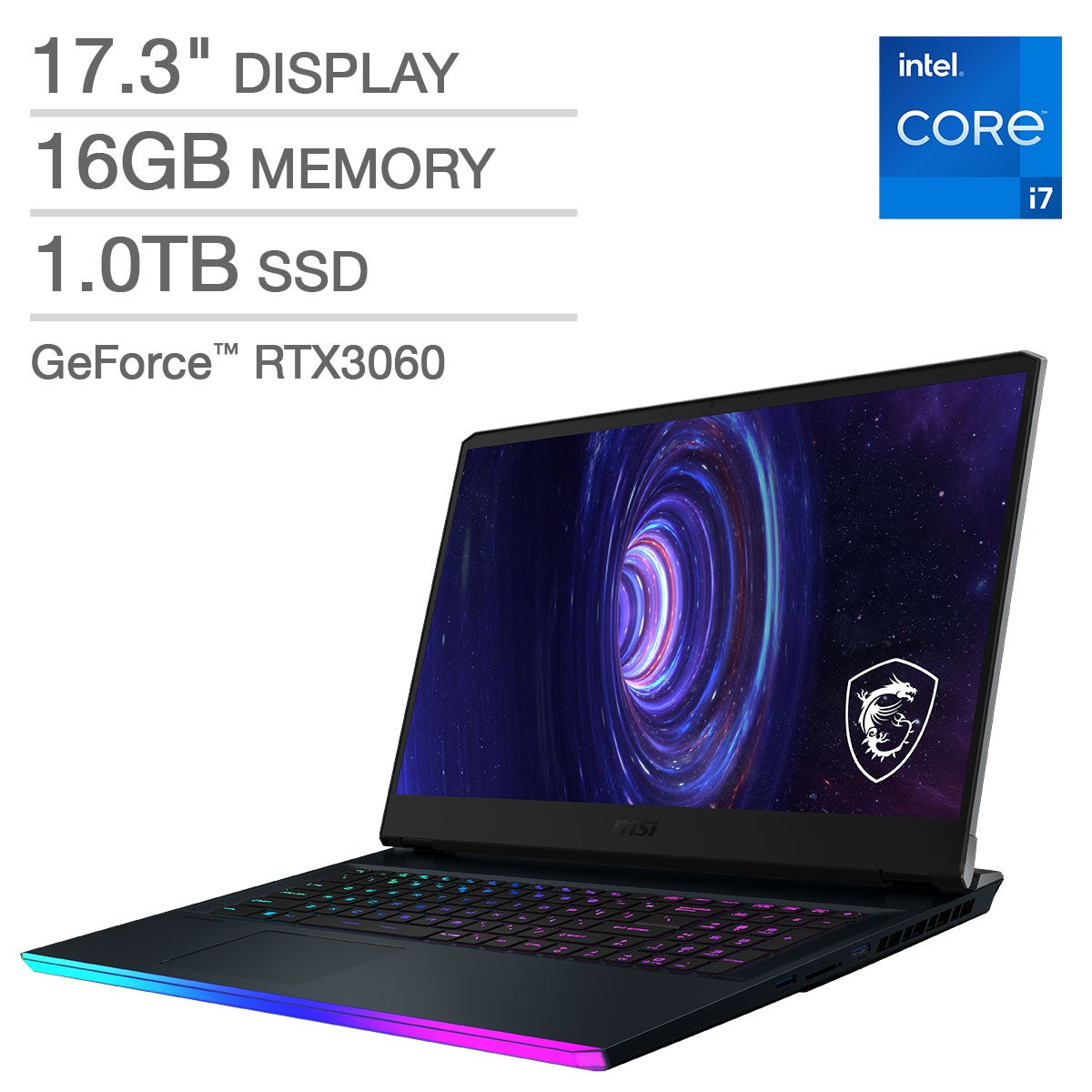 MSI GE76 Raider 17.3" Gaming Laptop with 6GB Graphics Card