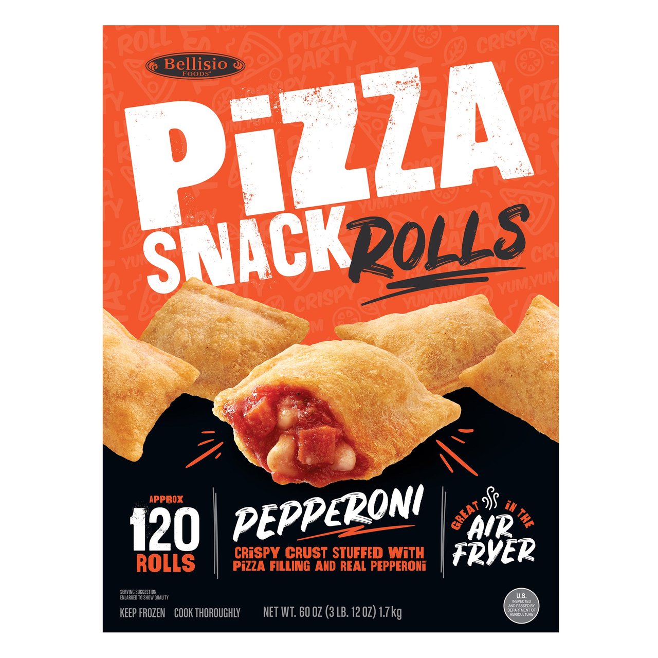 Bellisio Pizza Snack Rolls 60 Ounce Box - Image 1