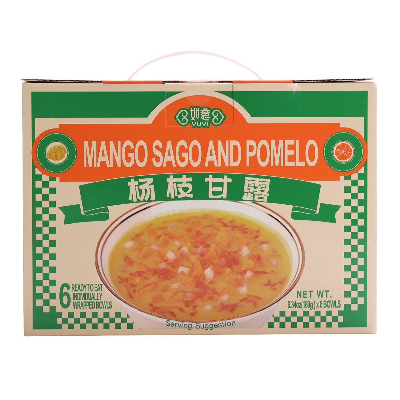 Ruyi Mango Sago Pomelo 6 Pack, 6.34 Ounces Each - Image 1
