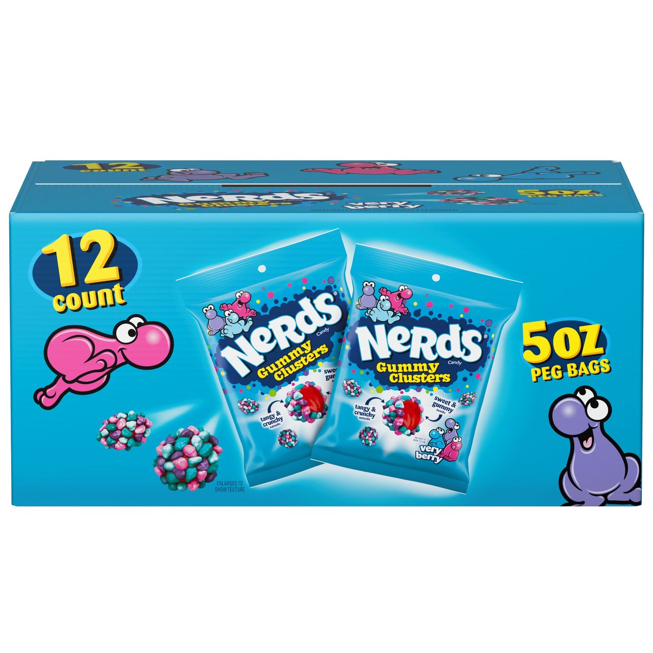 Nerds Gummy Clusters Very Berry, 5 oz, 12-Count - Image 1
