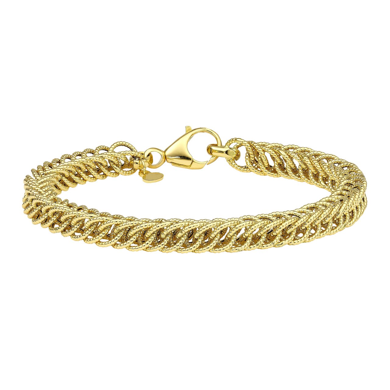 18KT Yellow Gold Woven Bracelet Made in Italy (#2222527) - $1999.99
