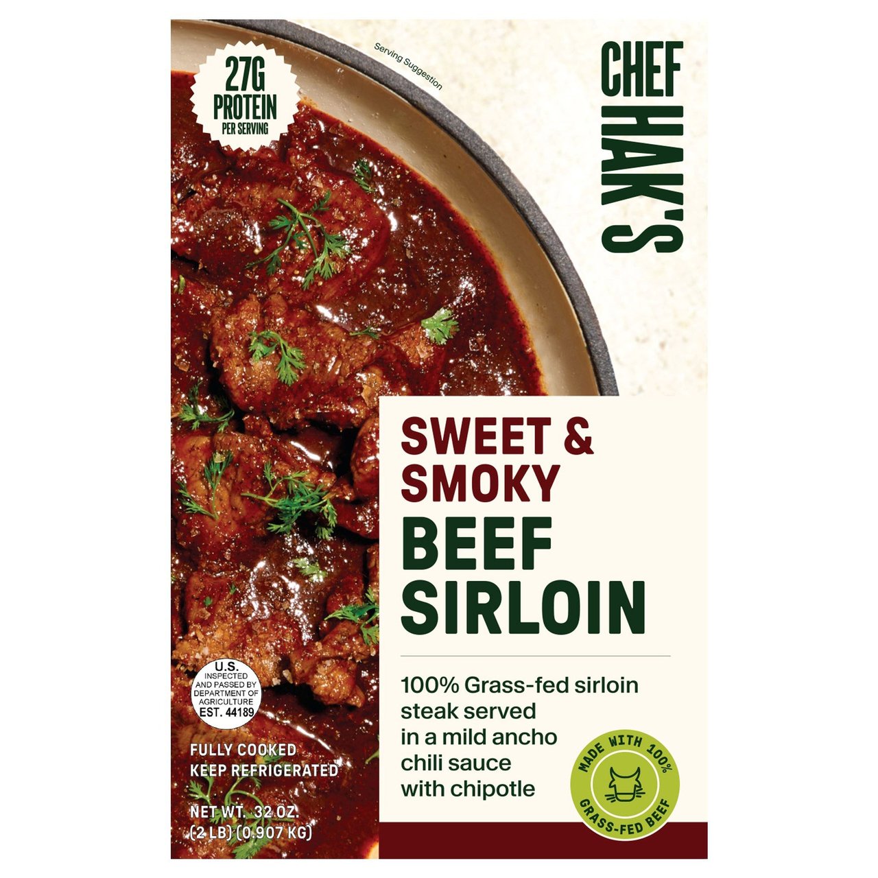 Chef Hak's Grass Fed Beef with Ancho Chili 32 oz - Image 1