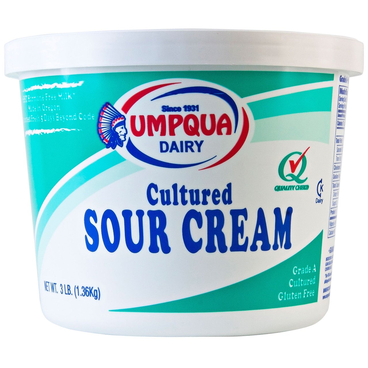 Umpqua Cultured Sour Cream 3 lb - Image 1