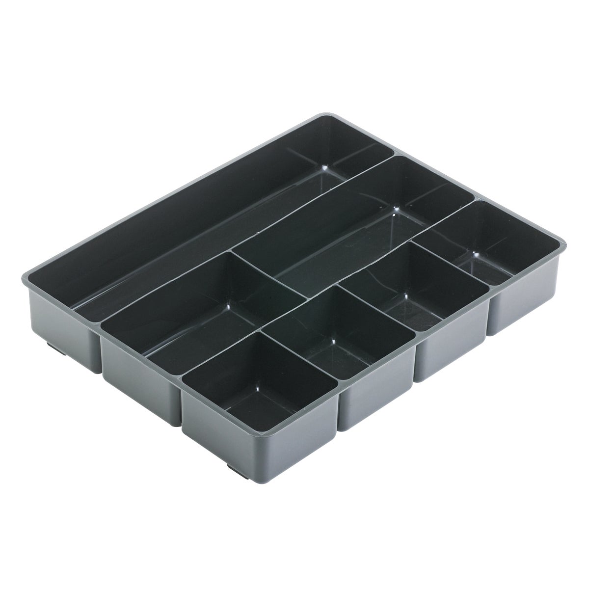 Rubbermaid 7-Section Drawer Organizer, Black