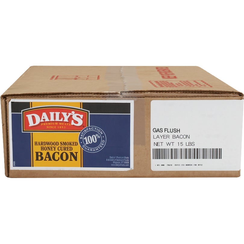 Daily's Honey Cured 16/18 Count Layer Bacon 15 Pounds - Image 1