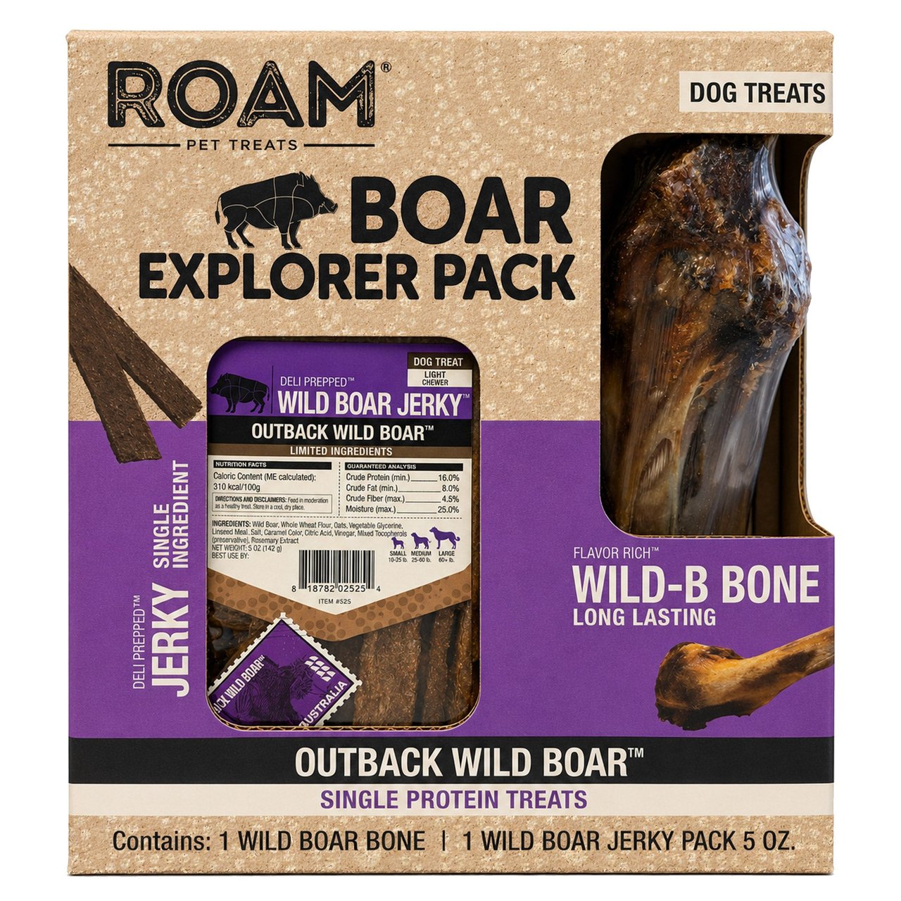 ROAM BOAR BONE & JERKY DOG TREATS - Image 1