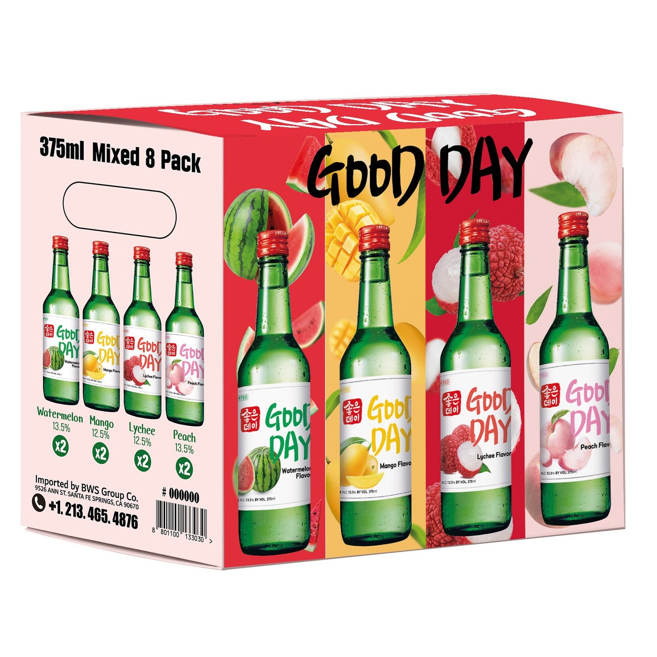 Good Day Soju Variety Pack South Korea 8/375 ML