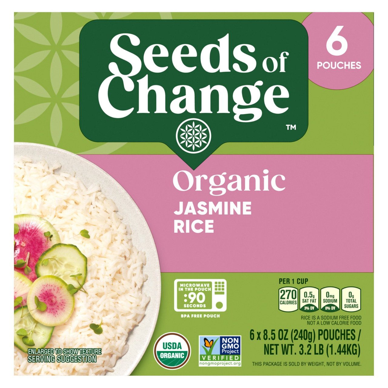 Seeds of Change Organic Jasmine Rice 6/8.5 oz - Image 1
