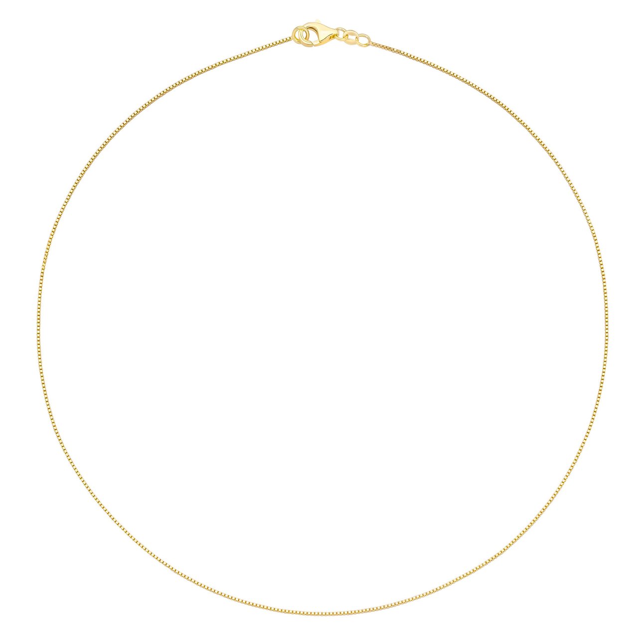 14kt Yellow Gold 20" Box Chain Made in Italy - Image 1