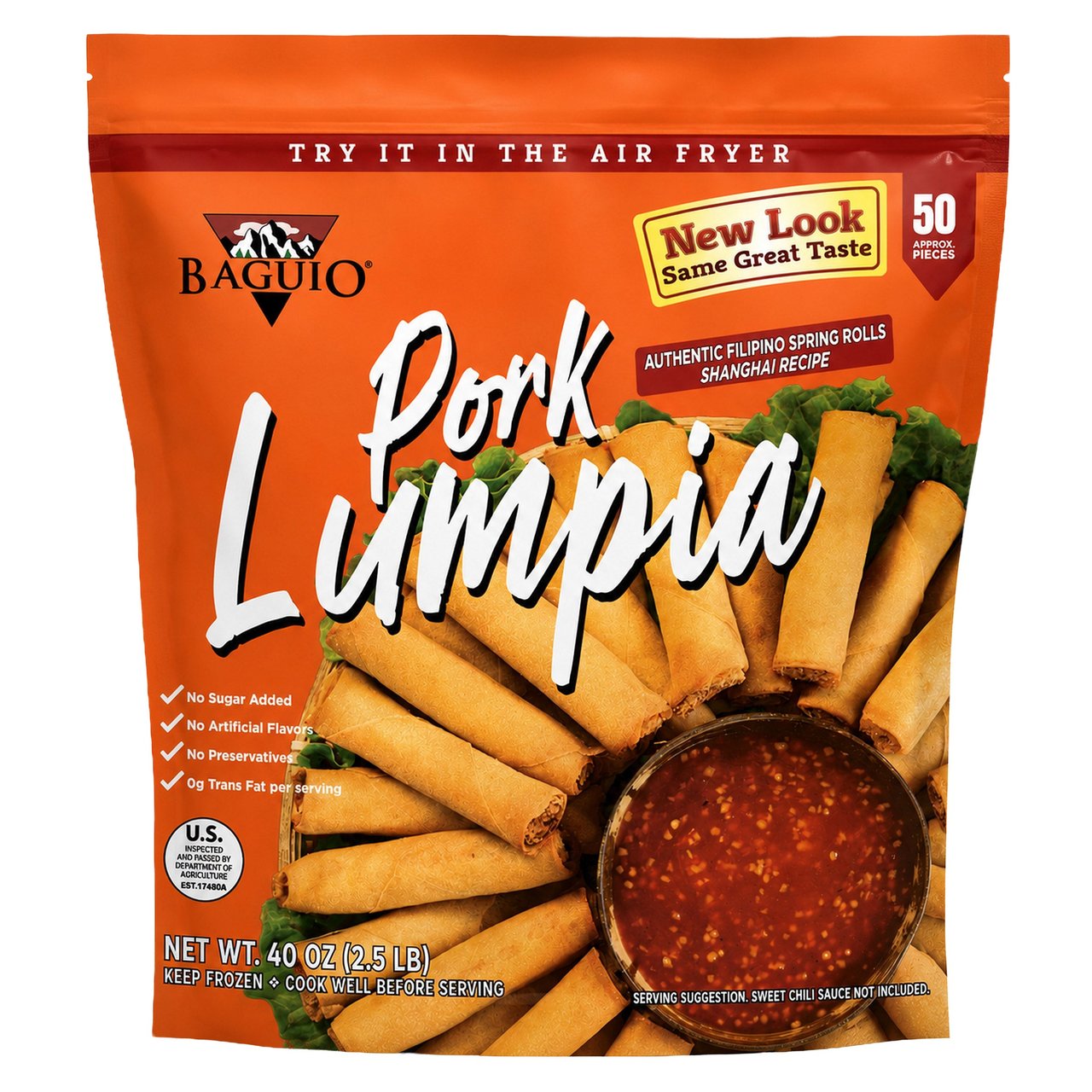 Baguio Raw Pork Lumpia 40 Ounces - Image 1