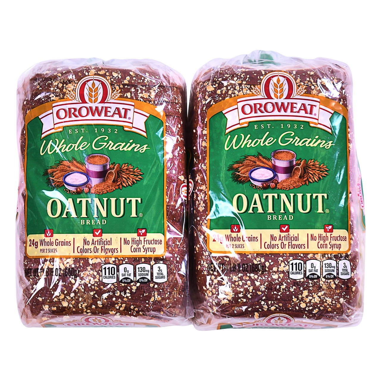 Oroweat Whole Grains Oatnut Bread, 24 oz, 2 ct - Image 1