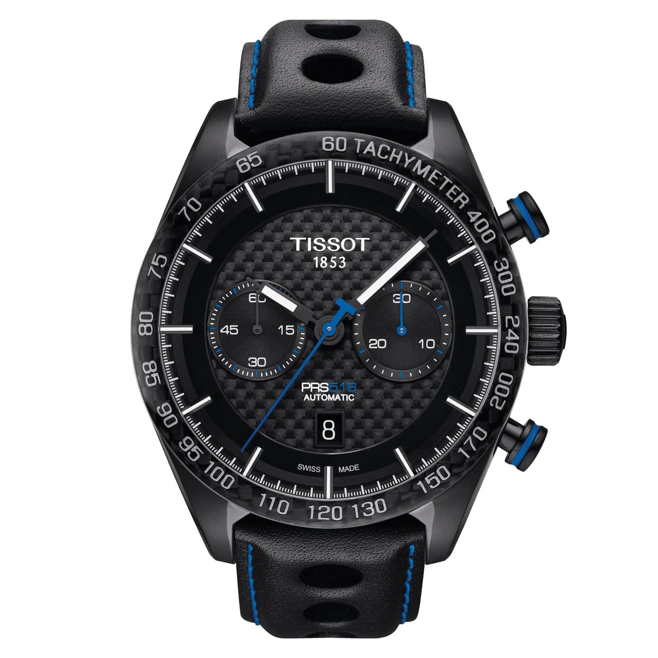 Tissot Sport PRS516 Black Leather Strap Automatic Men's Watch