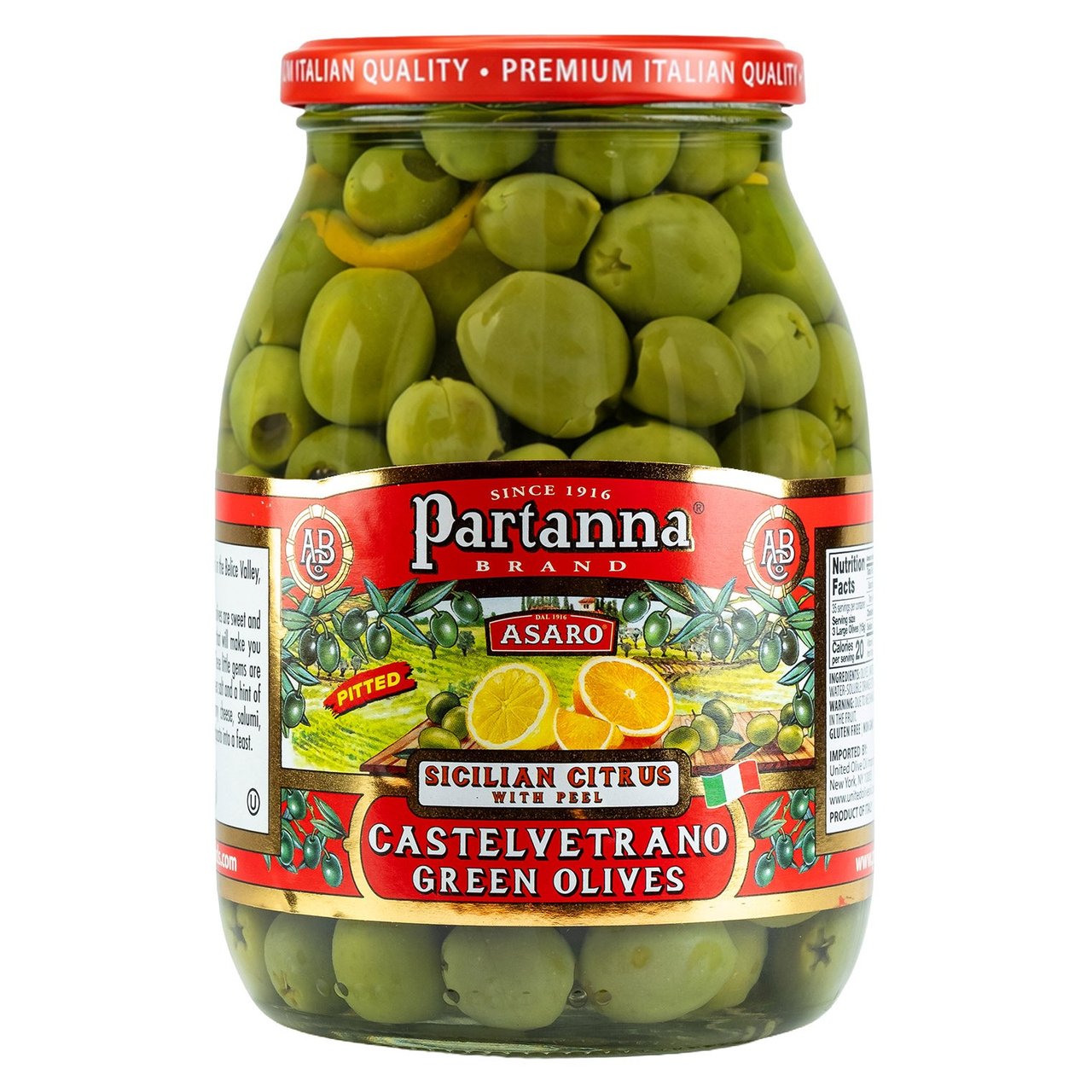 Partanna Citrus Castelvetrano Olives, 18.7 oz - Image 1