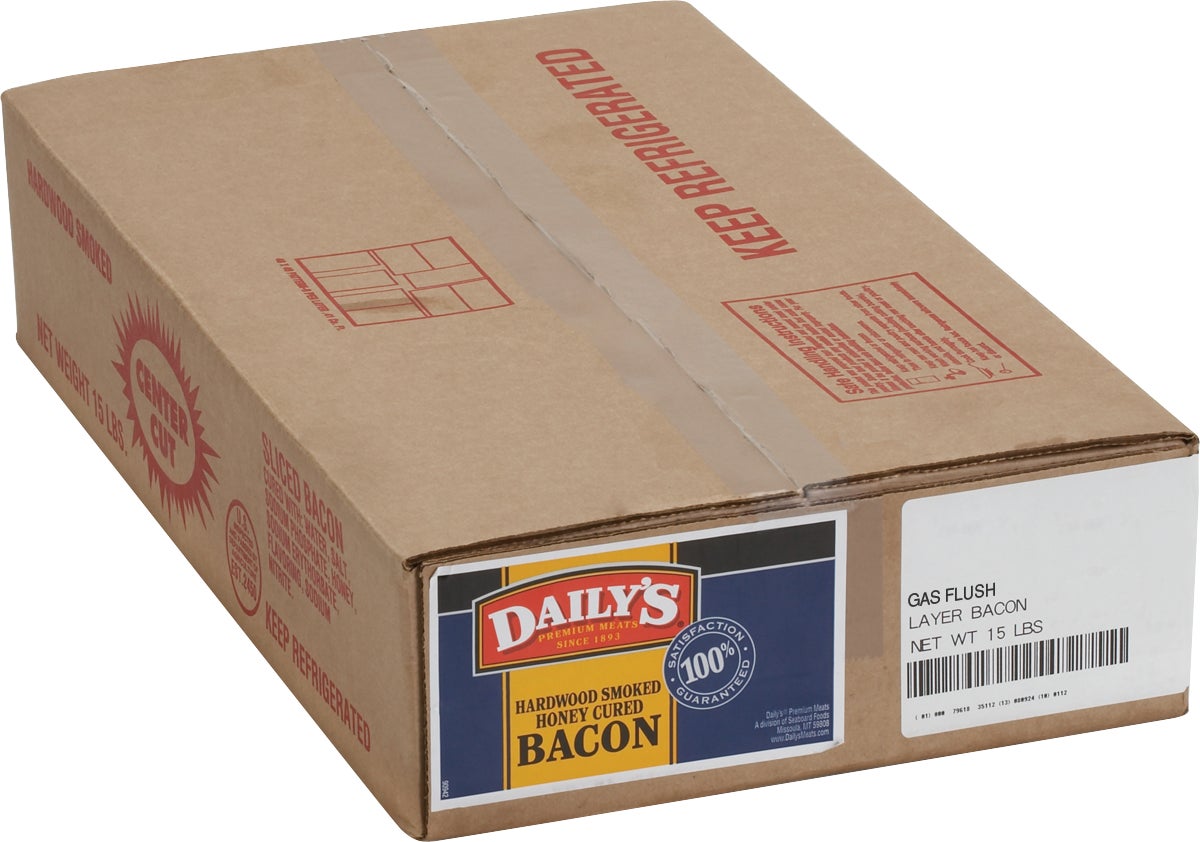 Daily's Honey Cured 10/12 CT Layer Bacon 15 lbs - Image 1