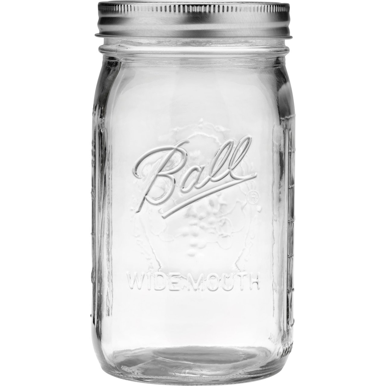 Ball 32 oz Wide Mouth Mason Jar with Lid and Band, 12 Count - Image 1
