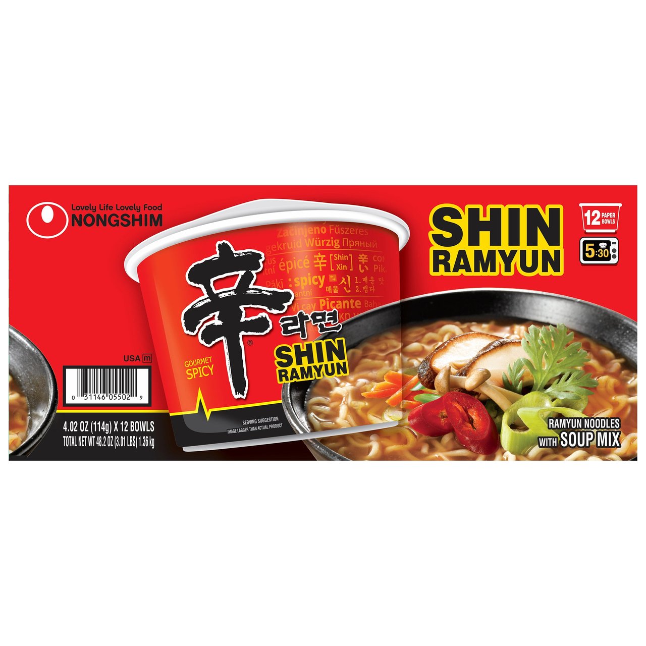 Nongshim Shin Big Bowl 12/4.02 oz Cups - Image 1