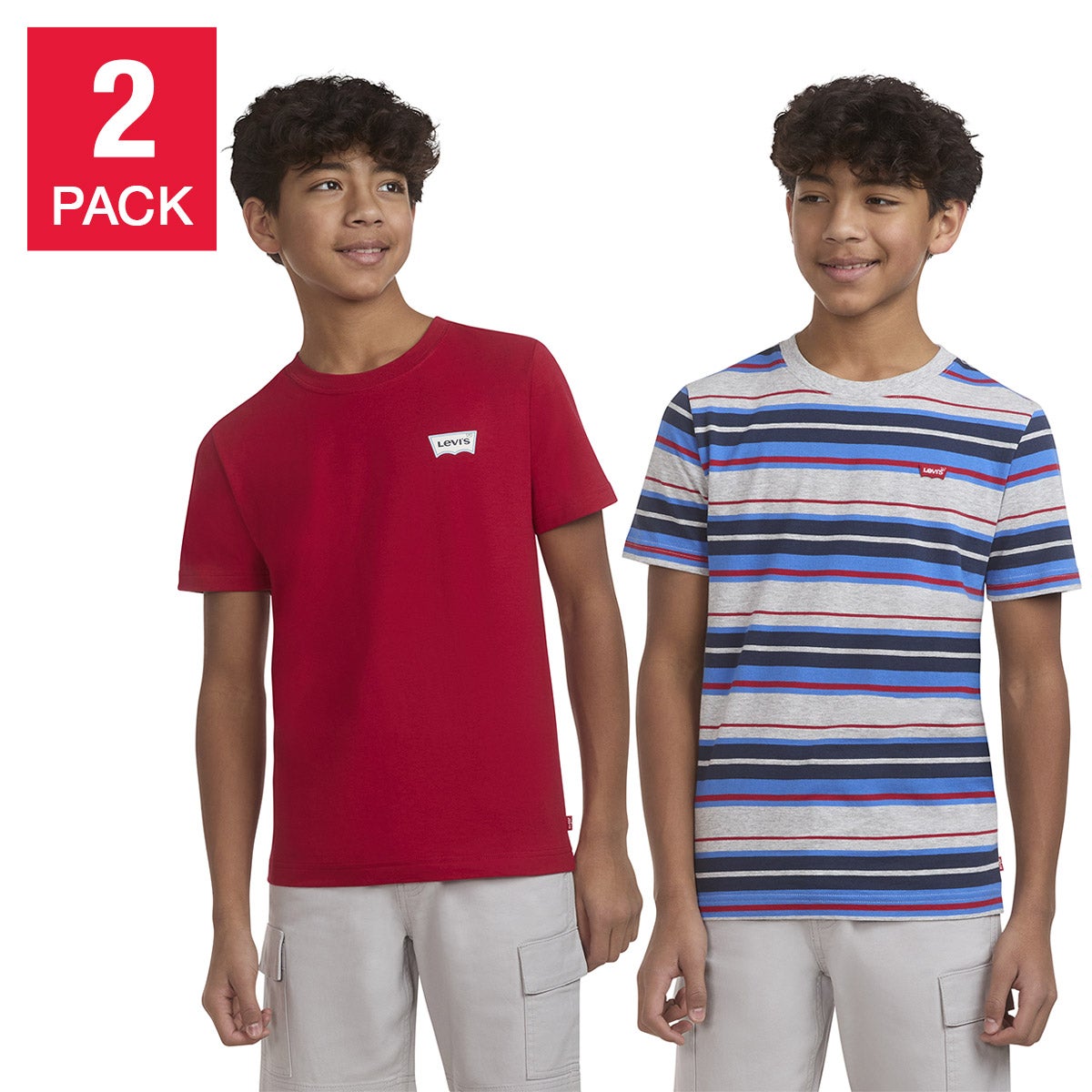Levi's Youth 2-Pack Yarn Dyed Tee - Image 1