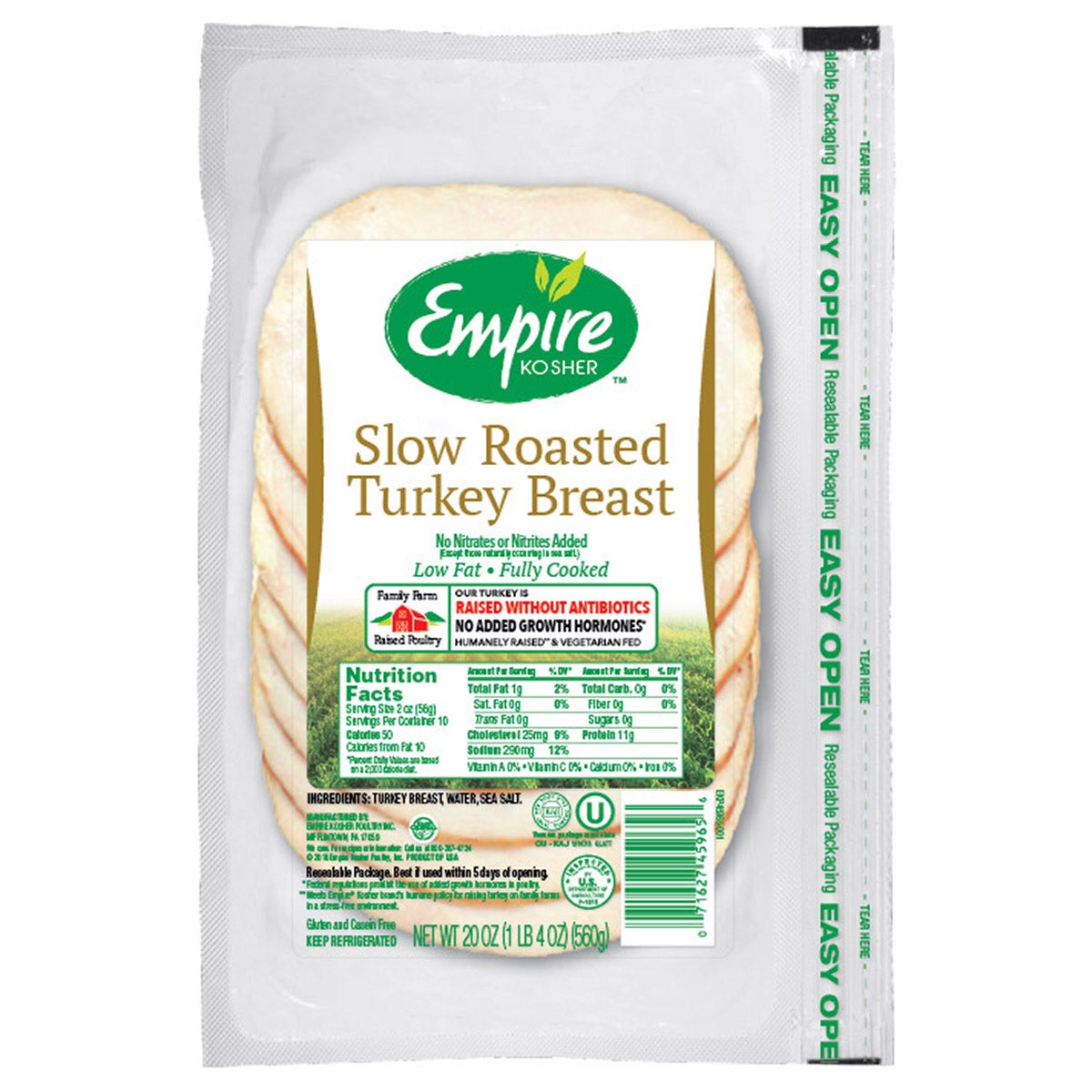 Empire Kosher Classic Slow Roasted Turkey Breast, 20 oz (1.25 lbs)