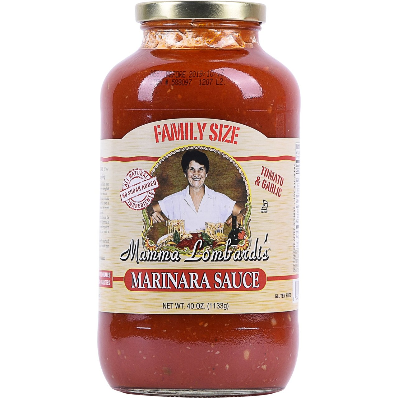 Mamma Lombardi's Marinara Sauce 40 oz (2.5 lbs) - Image 1