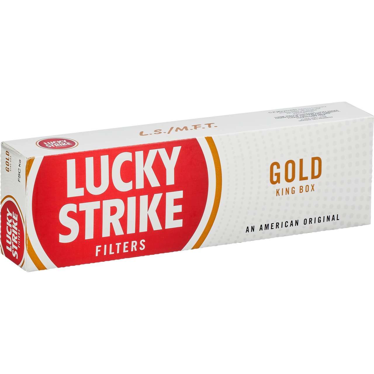 RJ Reynolds Lucky Strike Gold King Filter Box - Image 1