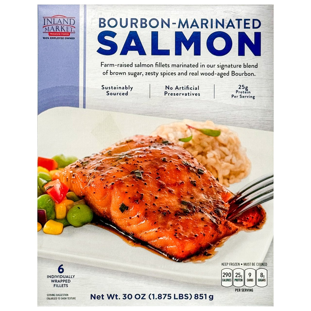 Inland Market Bourbon-Marinated Salmon 30 oz - Image 1