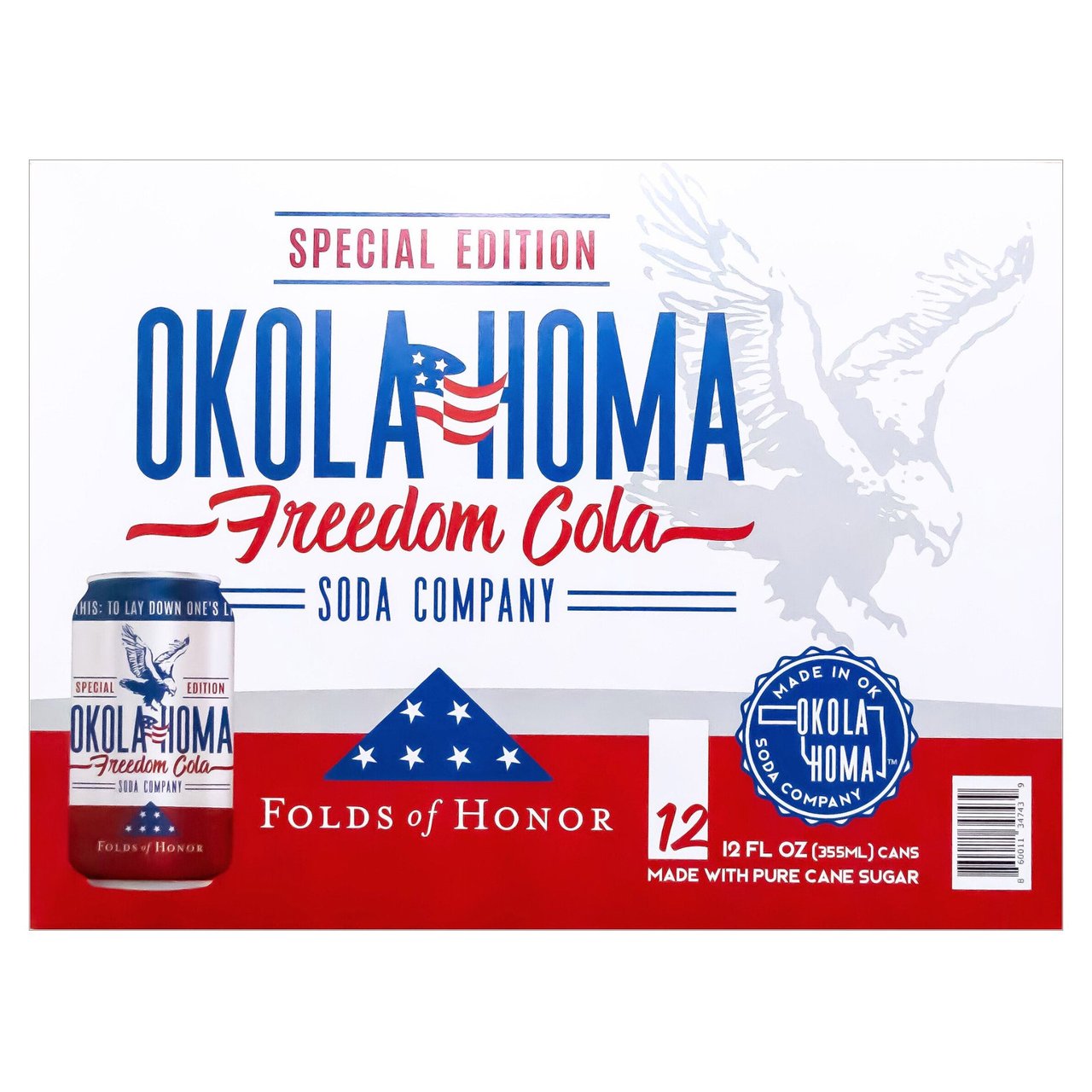 Okolahoma Soda Freedom Cola, 12 ct / 12 oz - Image 1