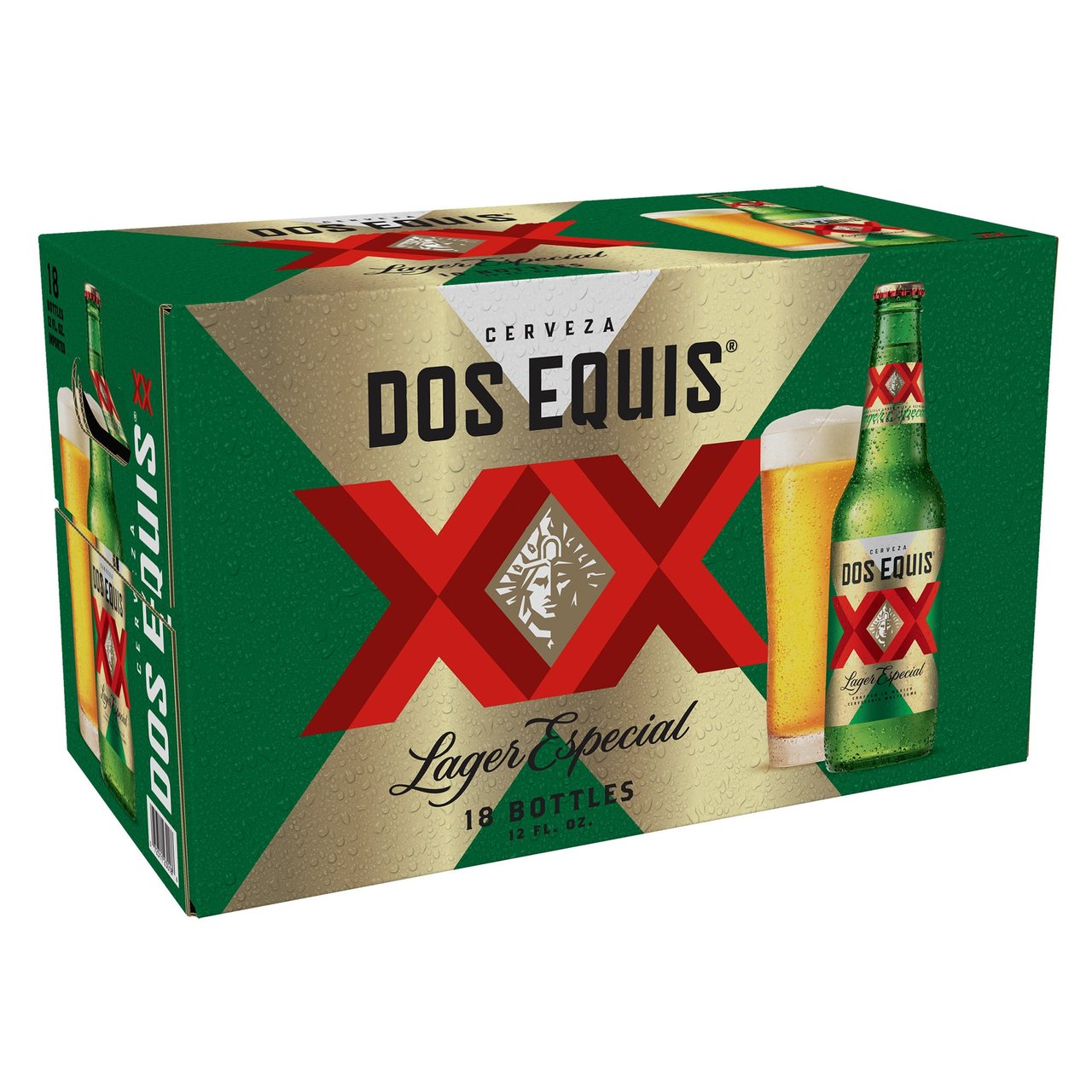 Dos Equis Variety Mexican Beer 18/12 oz Bottle - Image 1