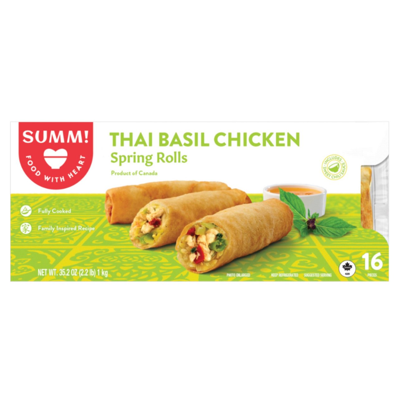 SUMM! Thai Basil Chicken Spring Rolls 16 CT / 35.2 oz - Image 1