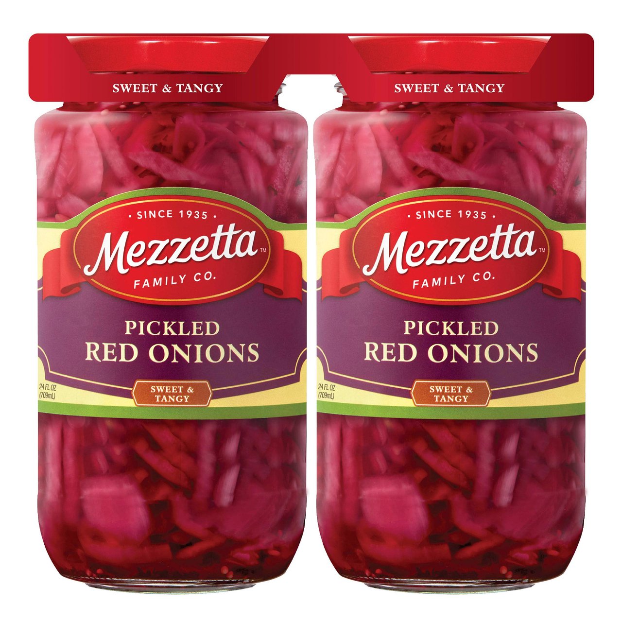 Mezzetta Pickled Red Onions, 2/24 oz Jars - Image 1