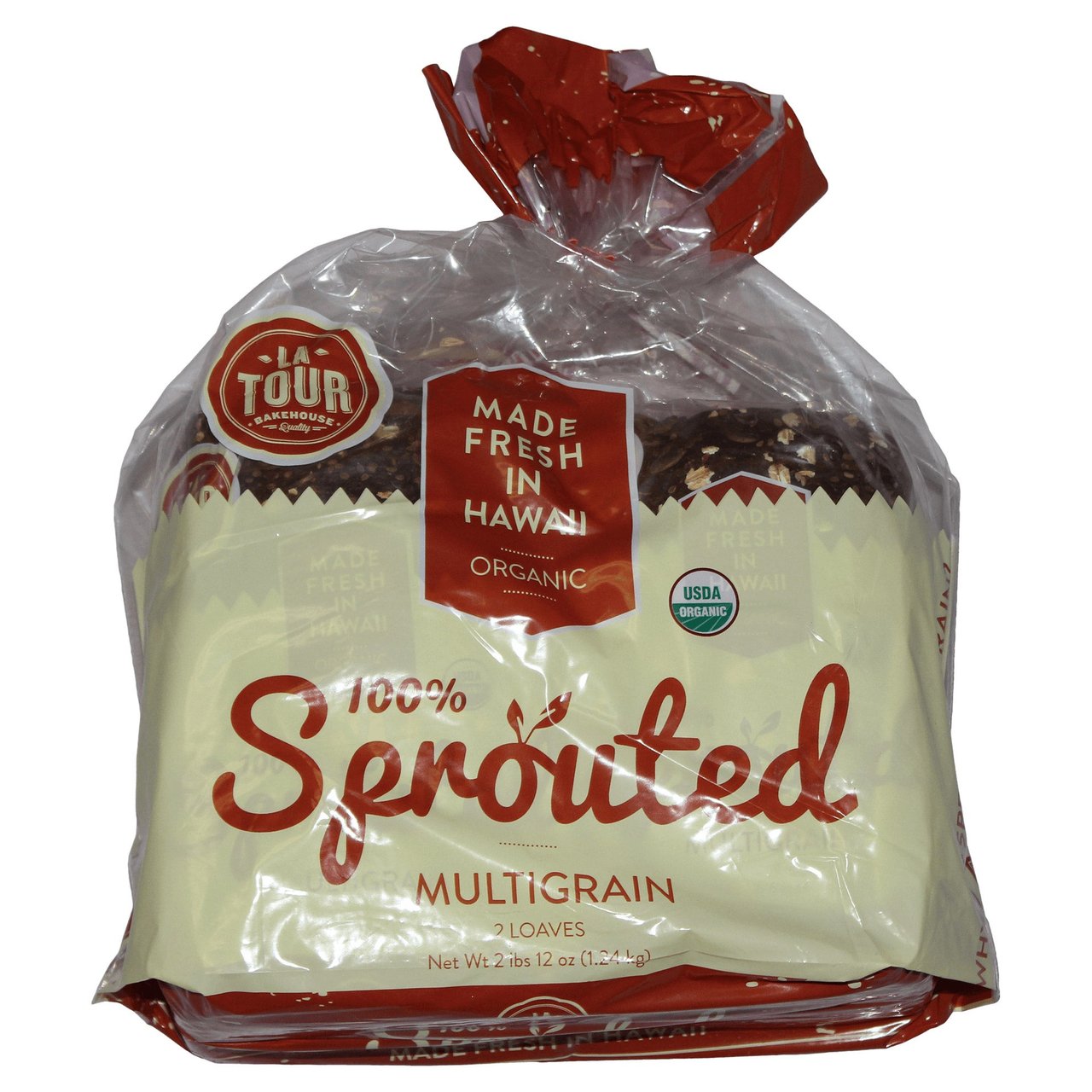 La Tour Bakery Organic Sprouted Multi-Grain Bread, 2 Loaves / 22 oz Each - Image 1