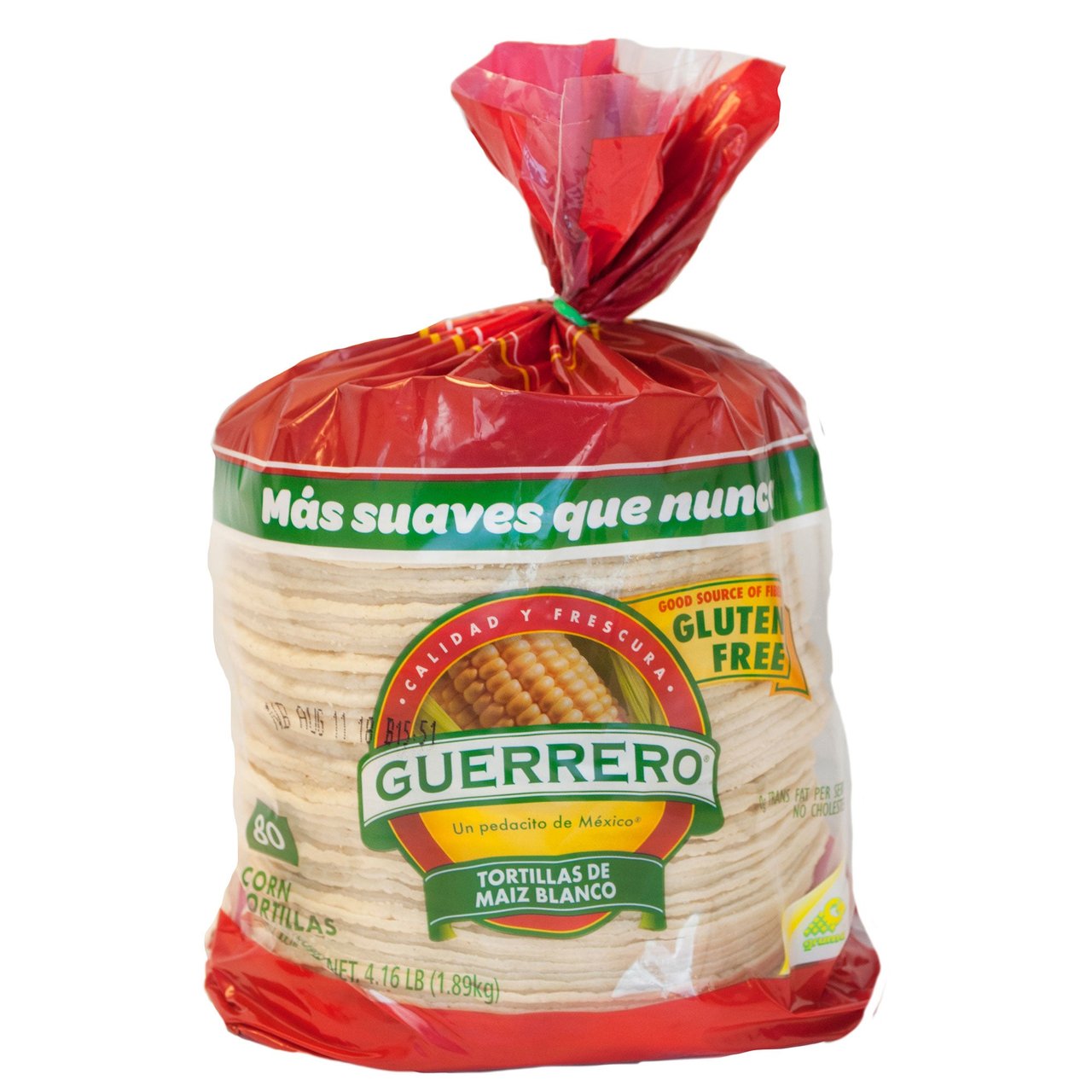 Guerrero 5.5" White Corn Tortillas, 80 Count - Image 1