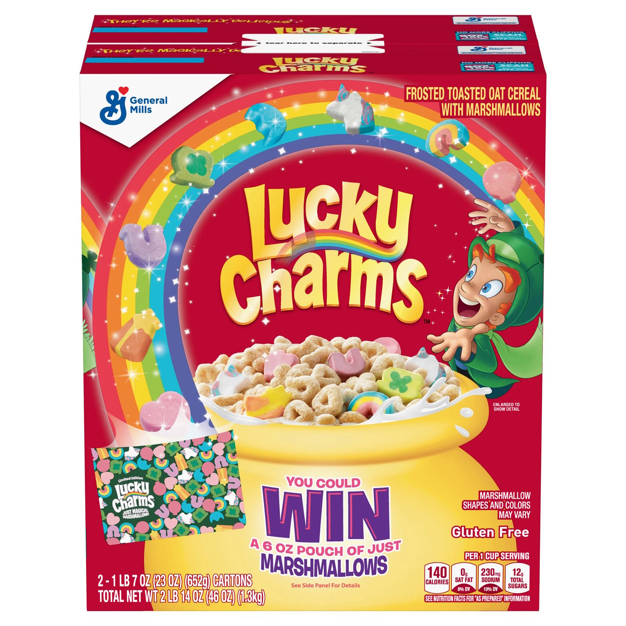 General Mills Lucky Charms, 46 oz (2.88 lbs) - Image 1