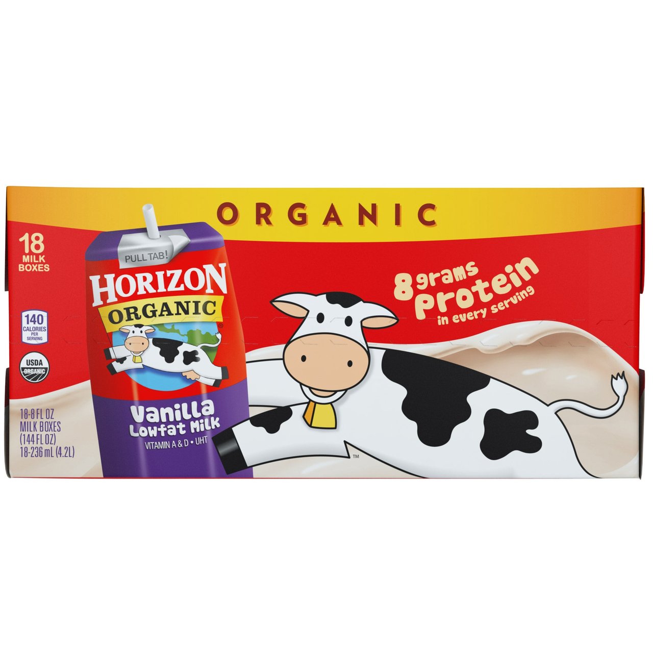 Horizon Organic Vanilla Milk 18/8 FL OZ (4.5 Qts) - Image 1