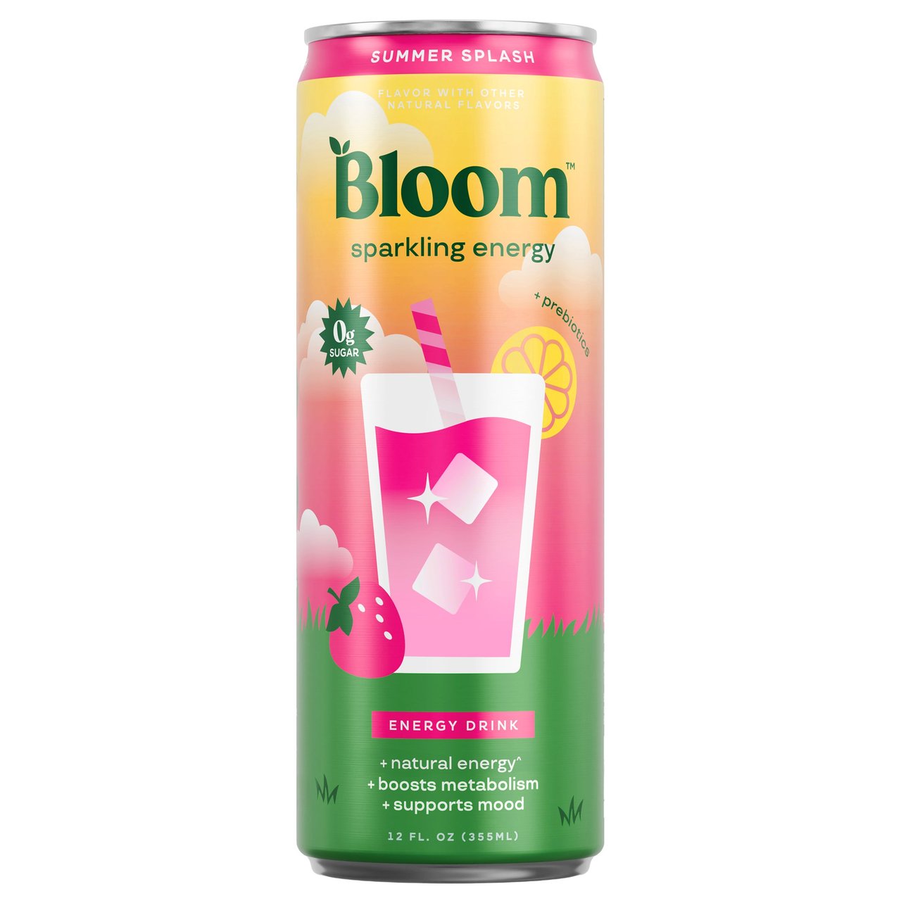 Bloom Sparkling Energy Summer Splash, 12 x 12 fl oz - Image 1