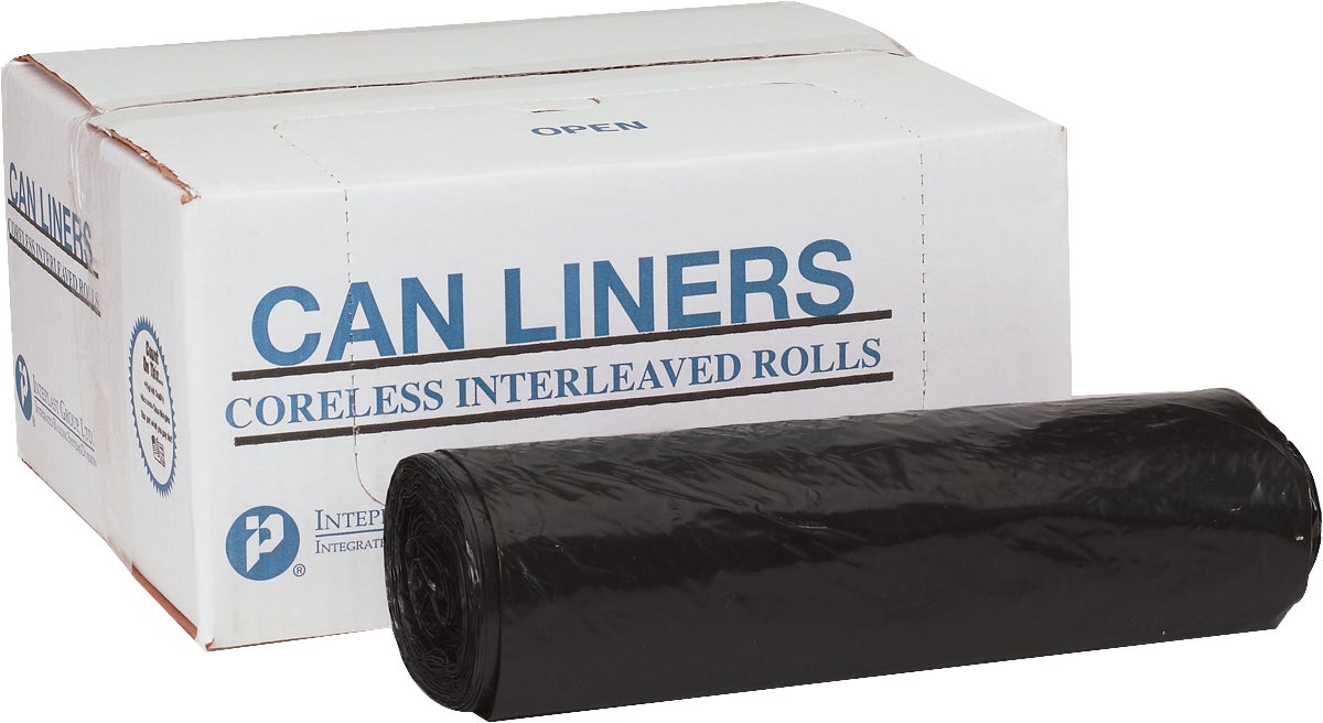 Inteplast Group 45-Gallon Black Can Liner, 120 Count - Image 1