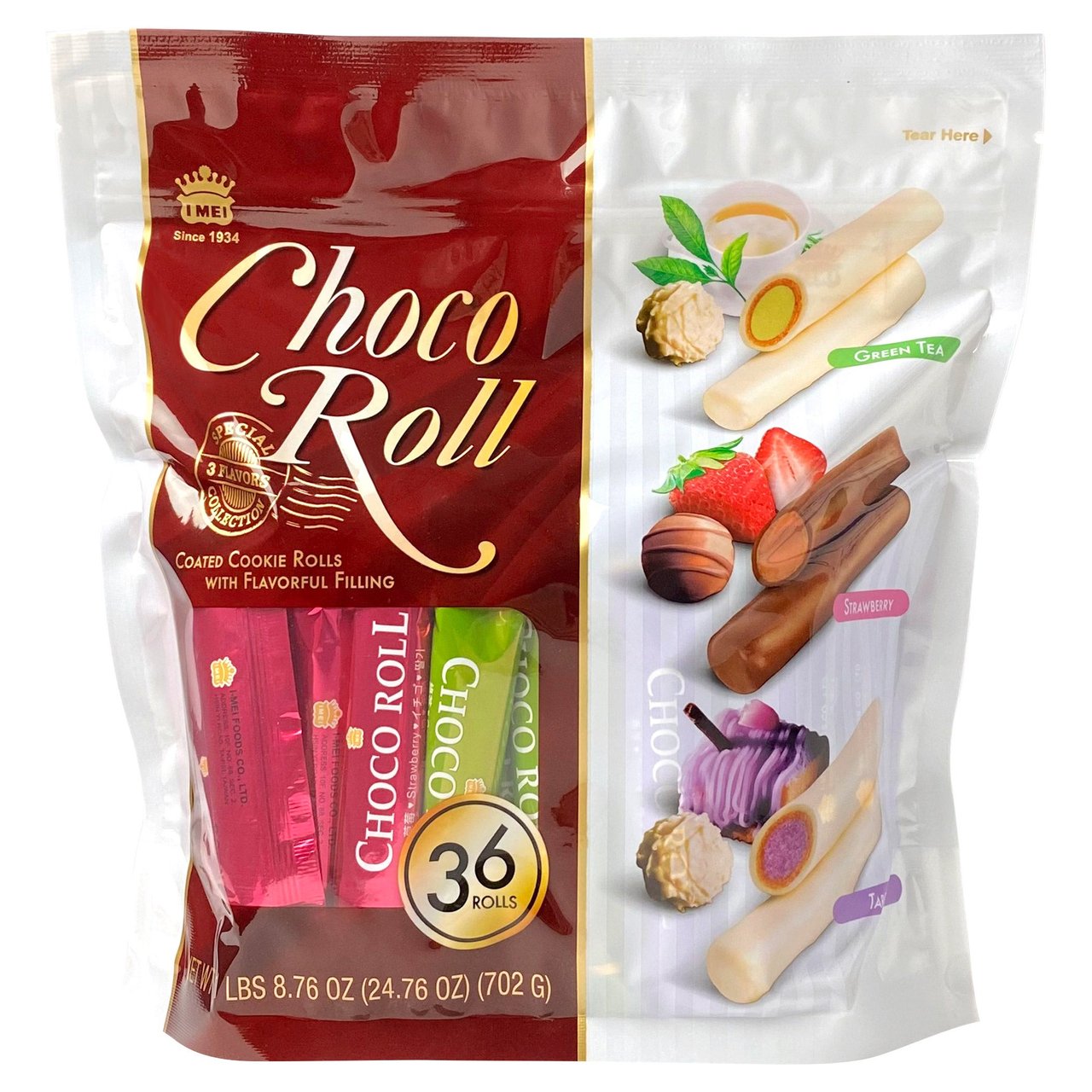I-MEI Choco Roll Variety Pack, 36 CT