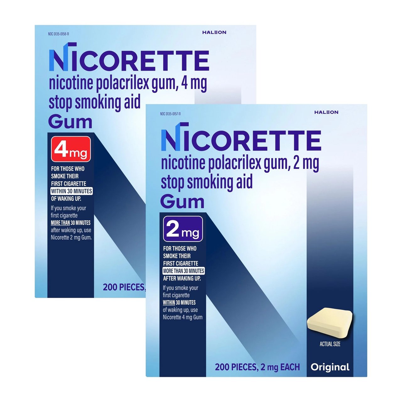 Nicorette 2mg Original Gum 200 Count - Image 1