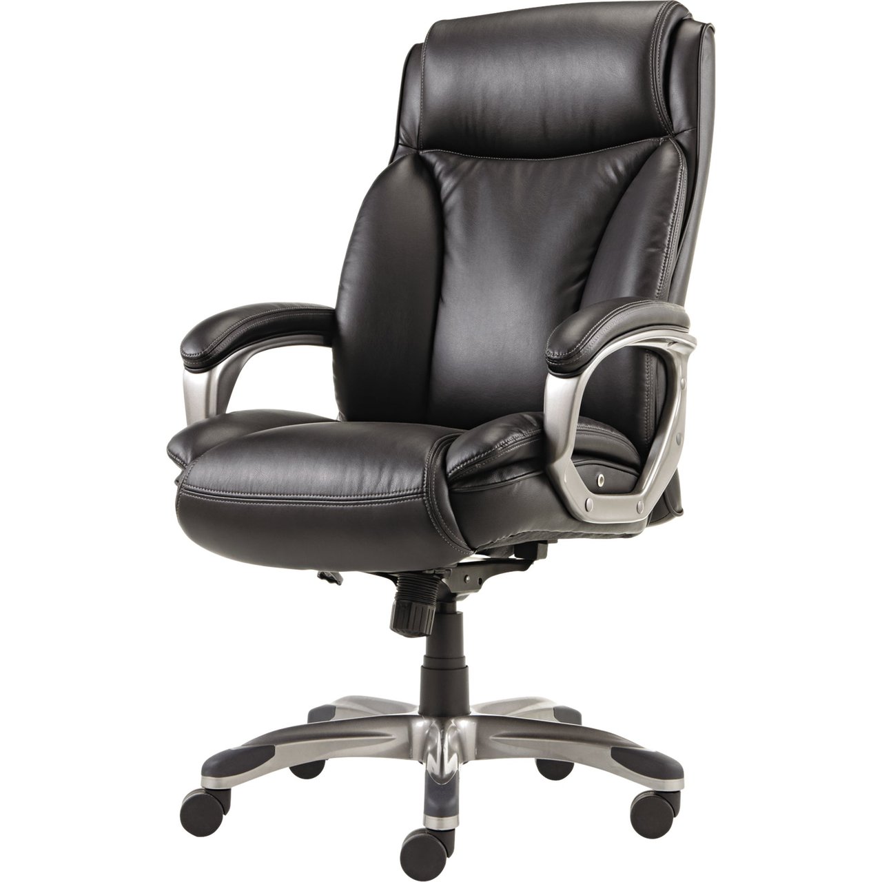 Alera Veon Series Executive High-Back Bonded Leather Chair, Black (ALEVN4119) - Image 1
