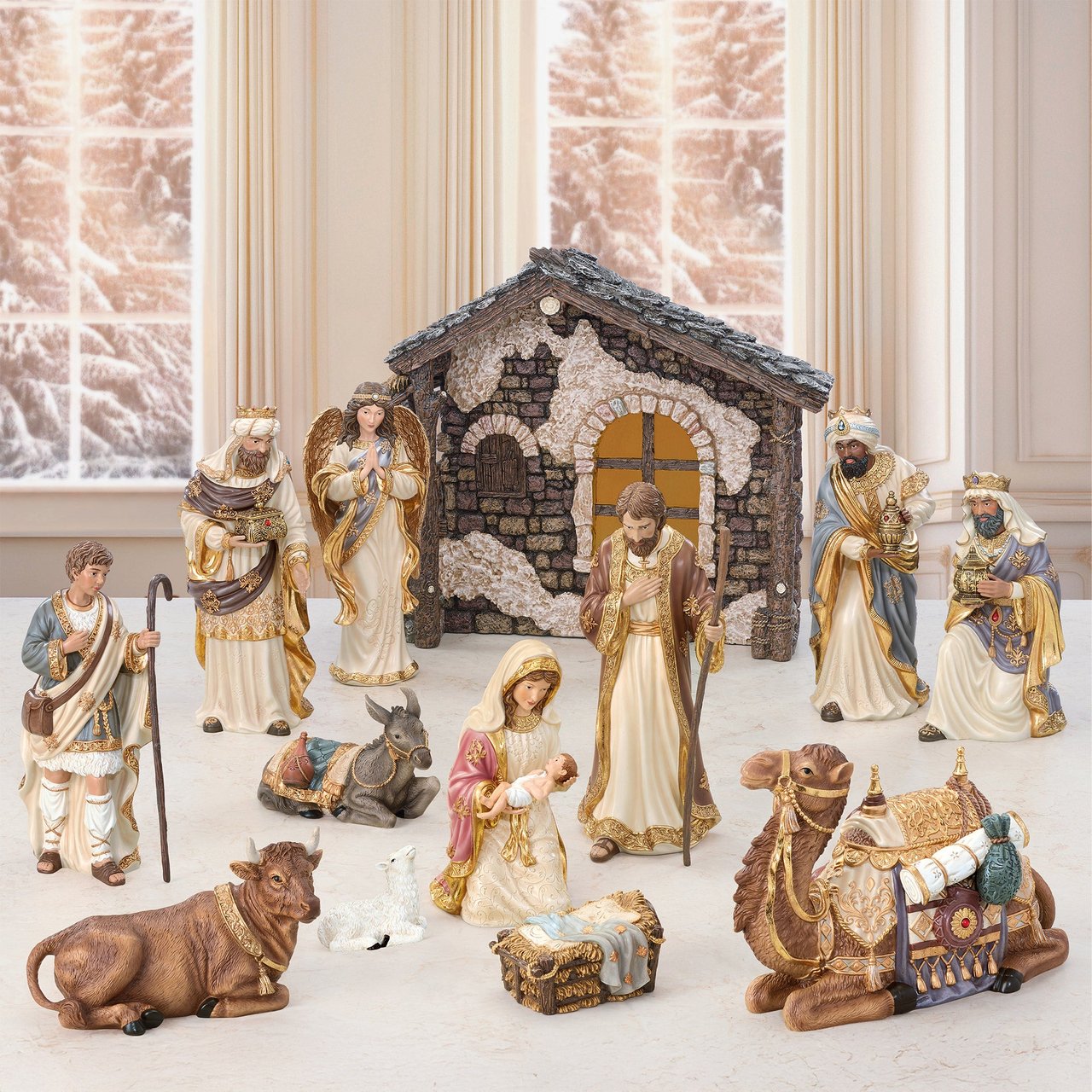 KIRKLAND SIGNATURE ^ NATIVITY 14-PIECE SET - Image 1