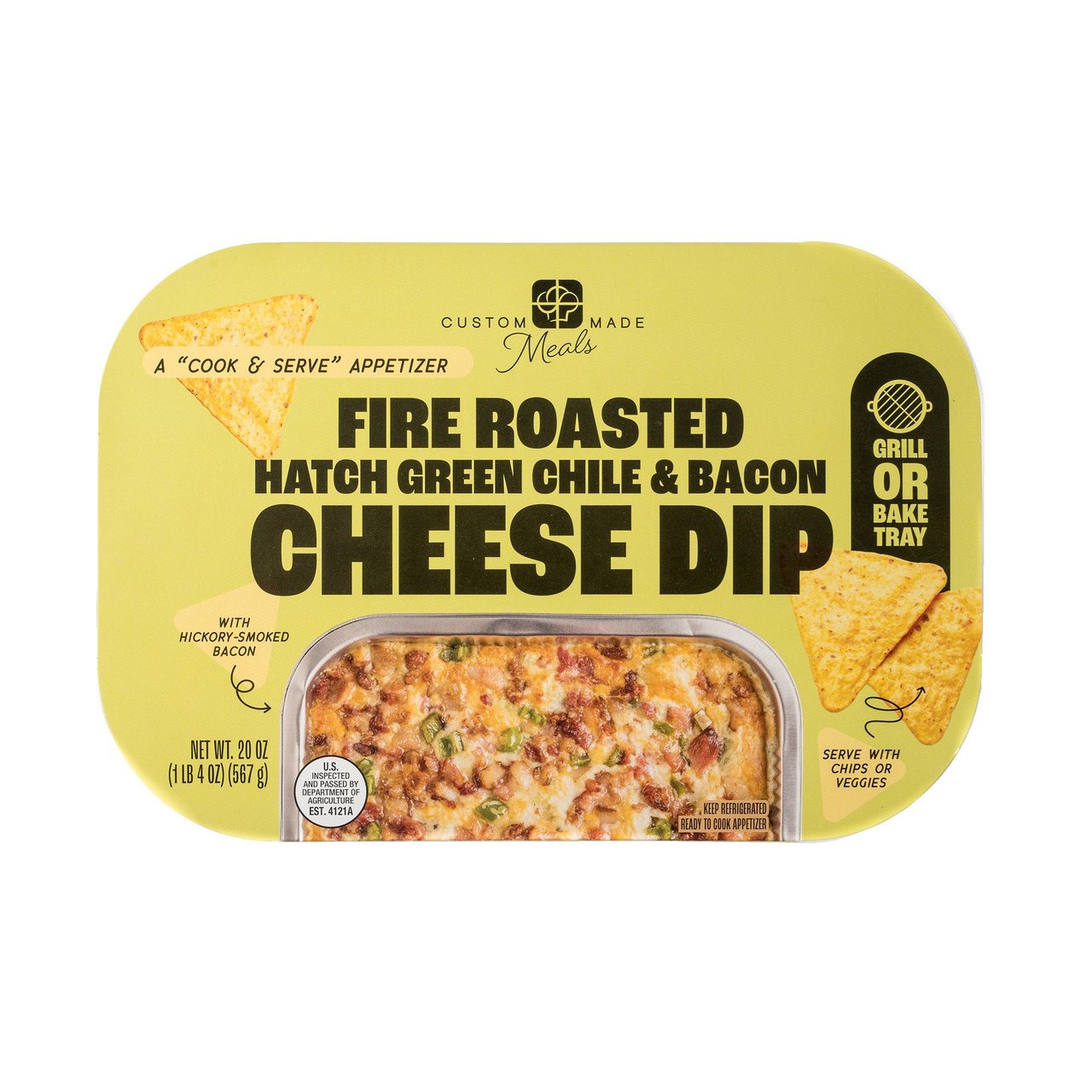 Custom Made Meals Hatch Chili Bacon and Cheese Dip, 20 Ounces - Image 1
