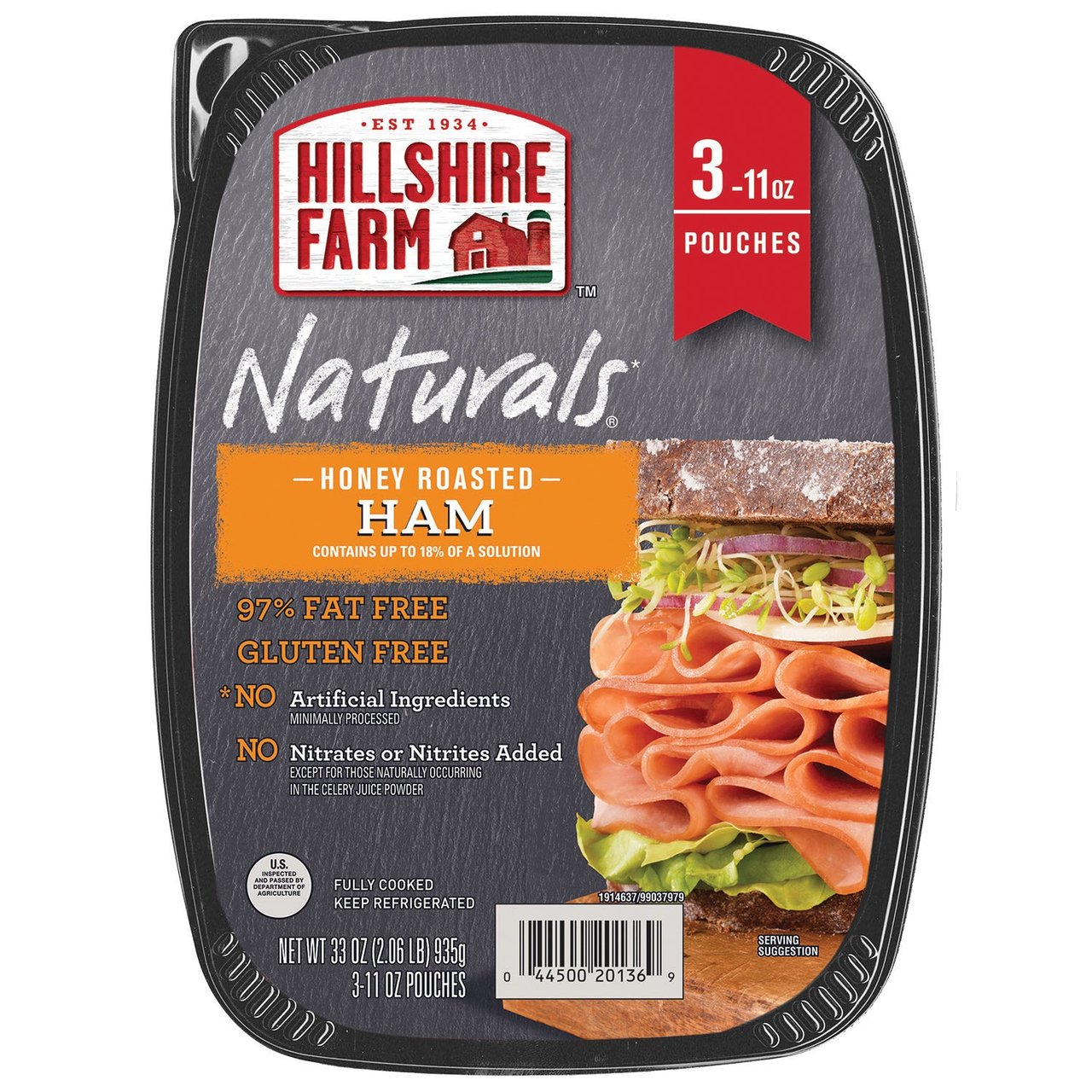 Hillshire Farms Naturals Honey Ham, 3 x 11 oz - Image 1