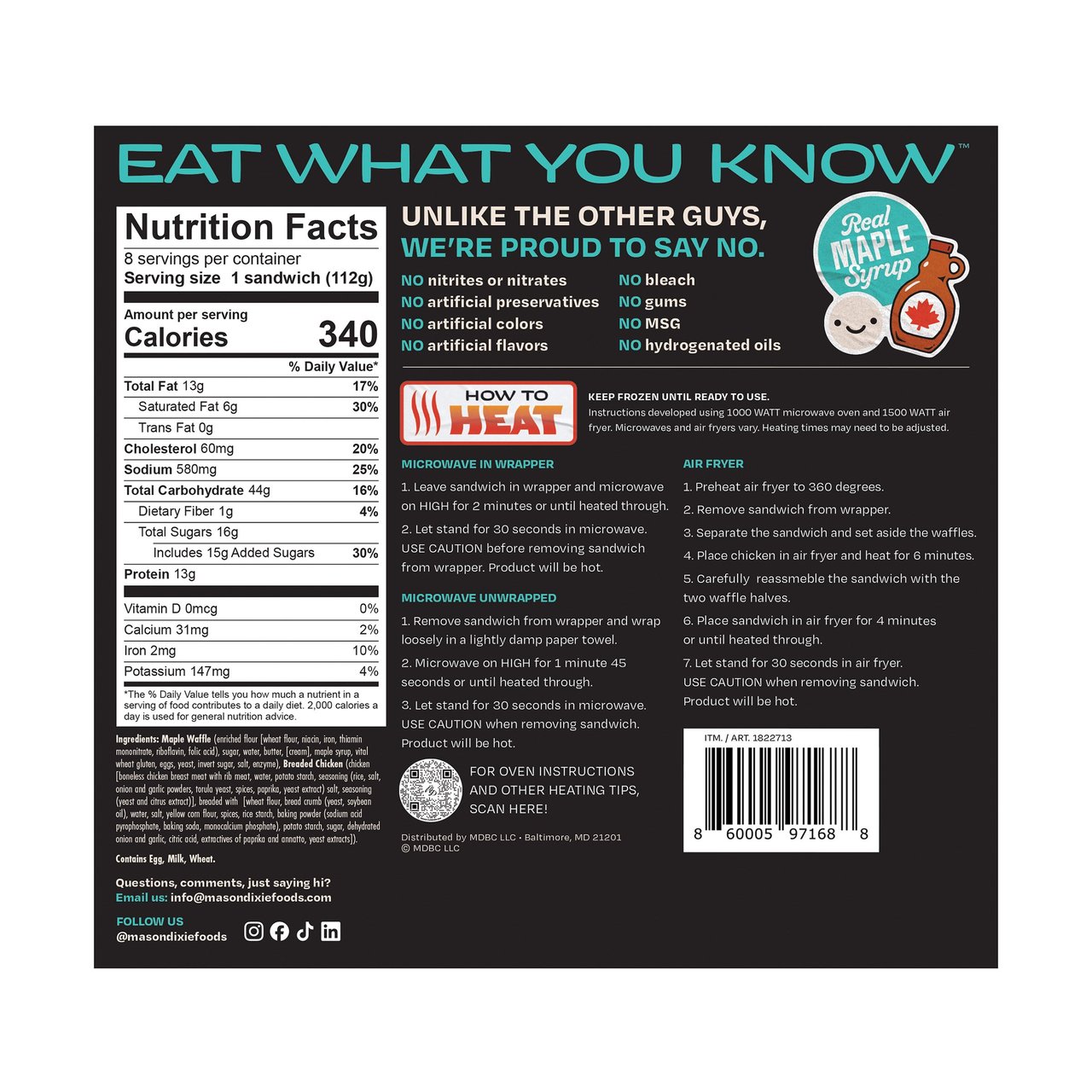 Mason Dixie Chicken and Waffle 8 Count Box - Image 1