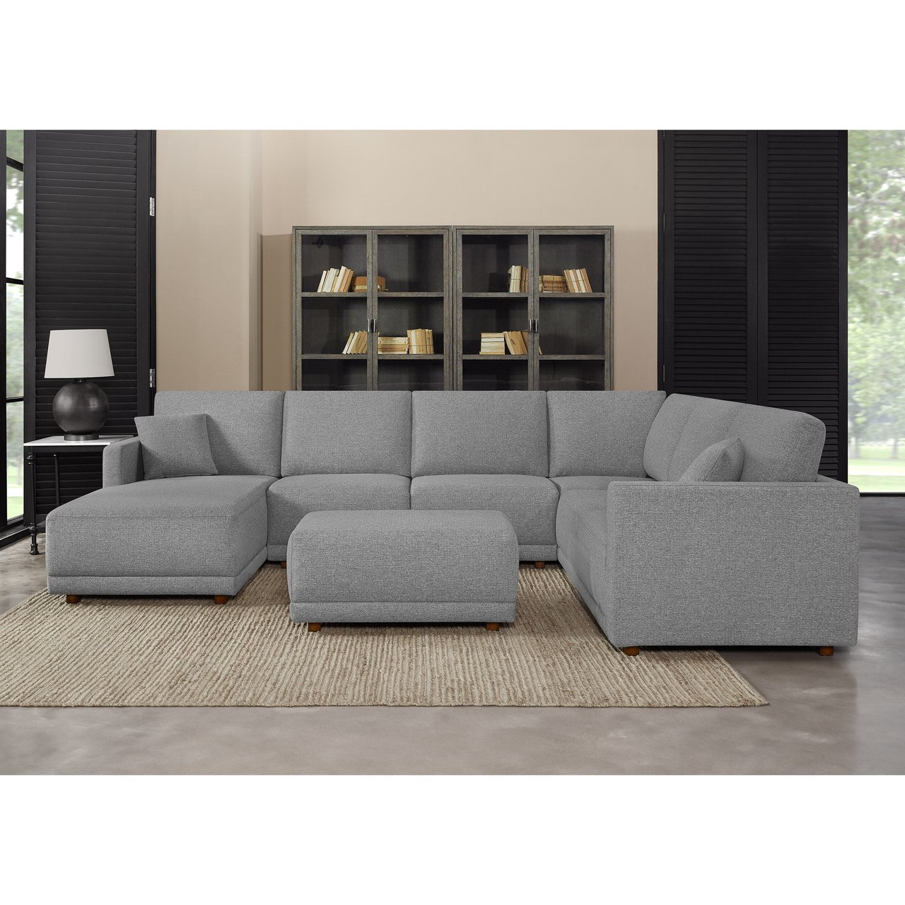 Thomasville Cayson 4-Piece Fabric Sectional with Chaise and Ottoman - Image 1