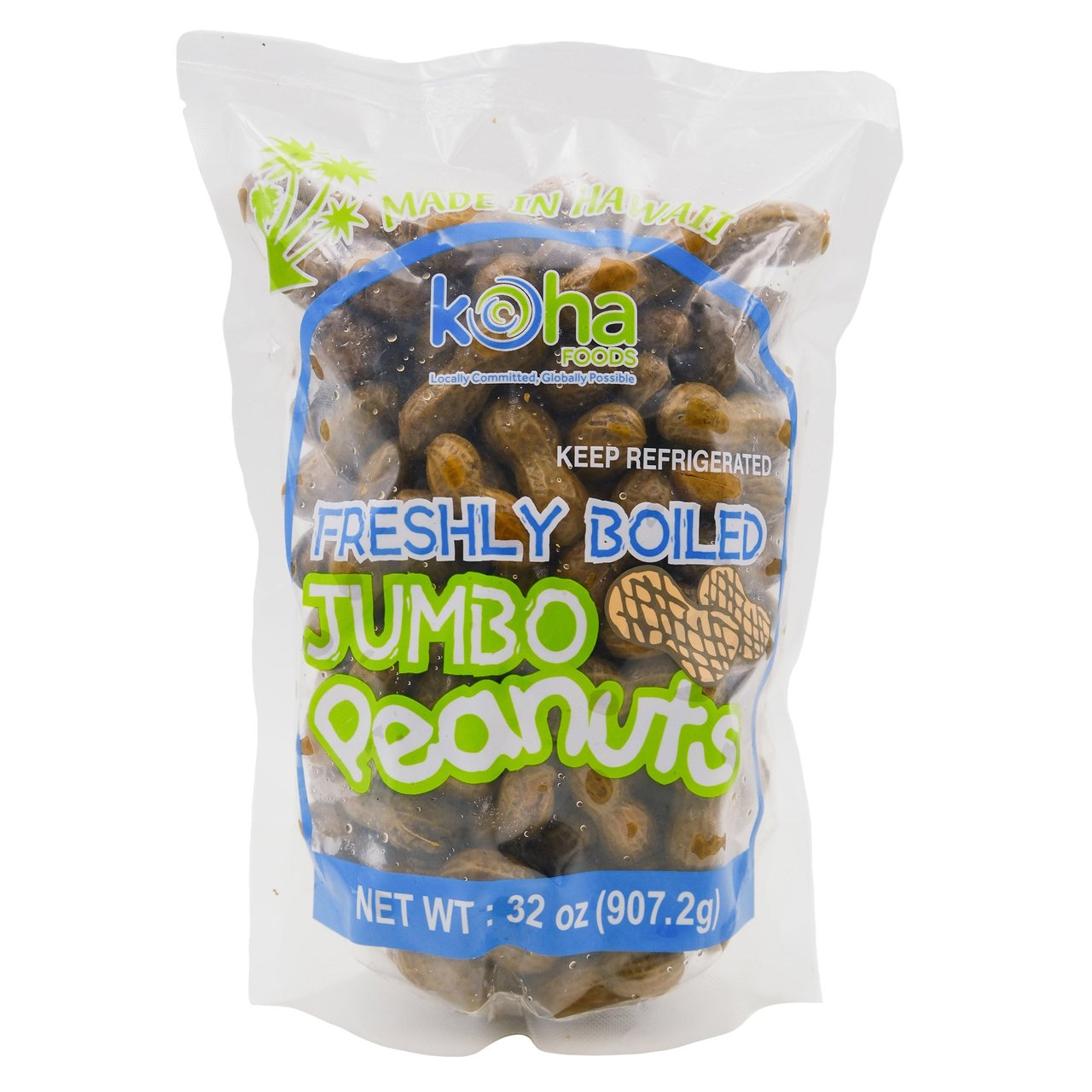 Koha Foods Freshly Boiled Jumbo Peanuts 2 lbs - Image 1