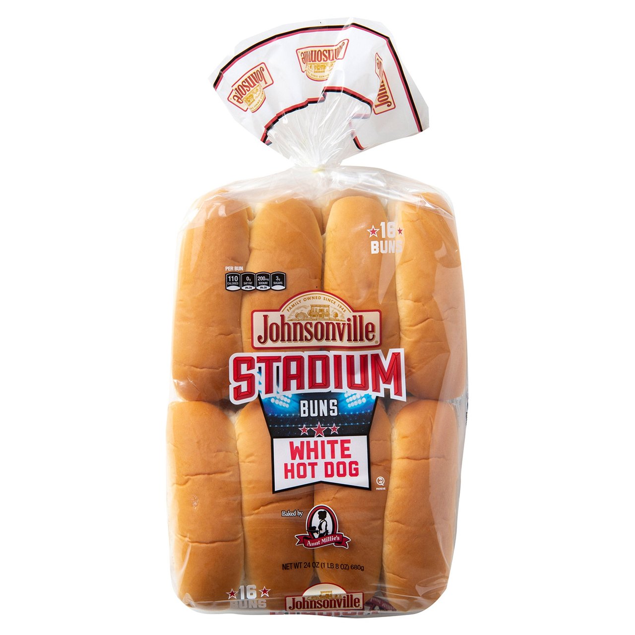 Aunt Millie's Stadium White Hot Dog Buns, 16 Count Package - Image 1